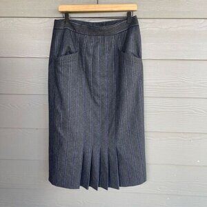 Escada by Margaretha Ley 100% pure new wool midi skirt